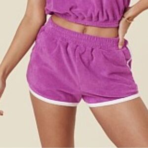 SPELL Miami Organic Cotton Terry Shorts Mauve Size Small